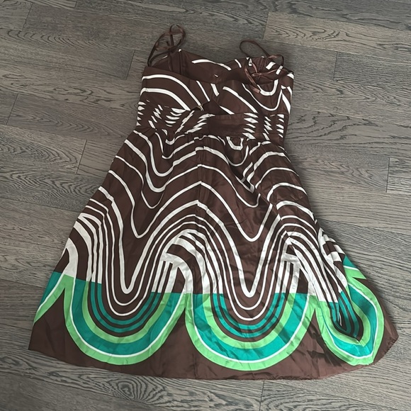 Max & Cleo chocolate brown silk strapless Dress NWT - Picture 13 of 14